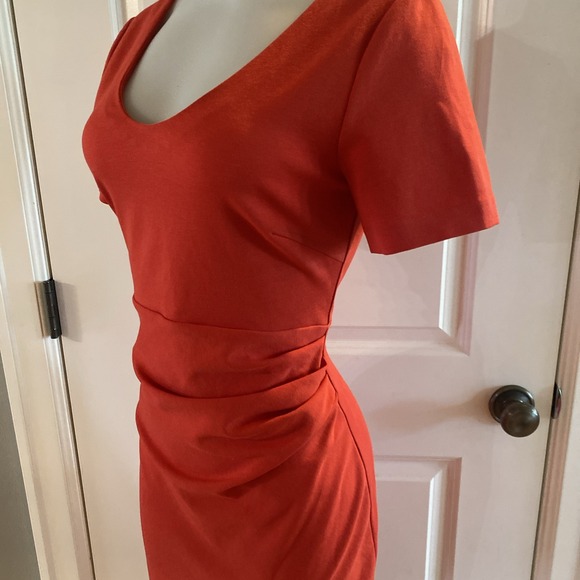 Boden Red Size 6 Dress Ruched Career‎ Preppy Classic Short Sleeves Sheath - Picture 4 of 14